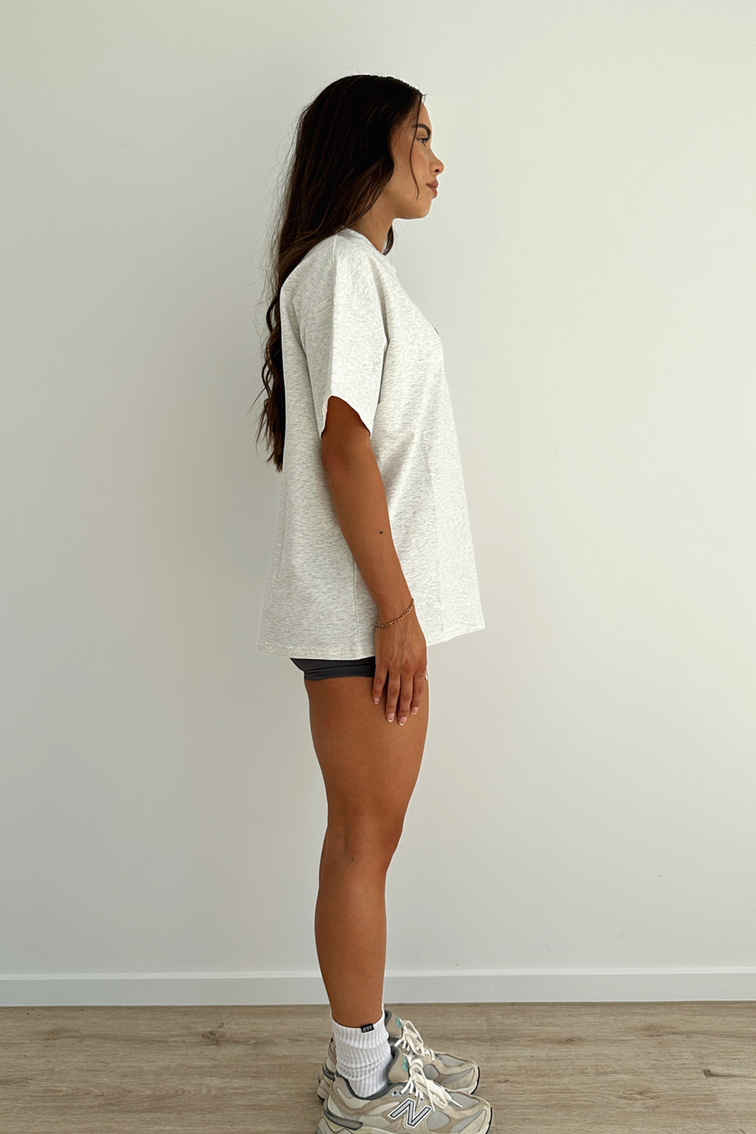 OVERSIZED TEE - MARL GREY