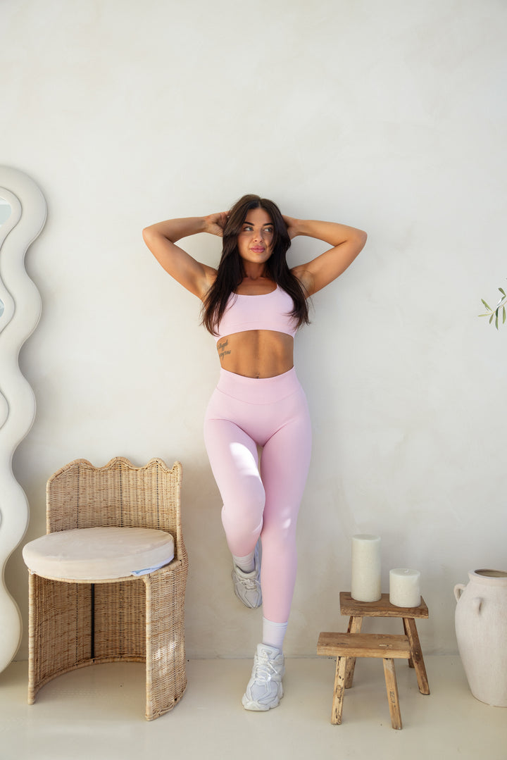 CONTOUR LEGGINGS - BABY PINK