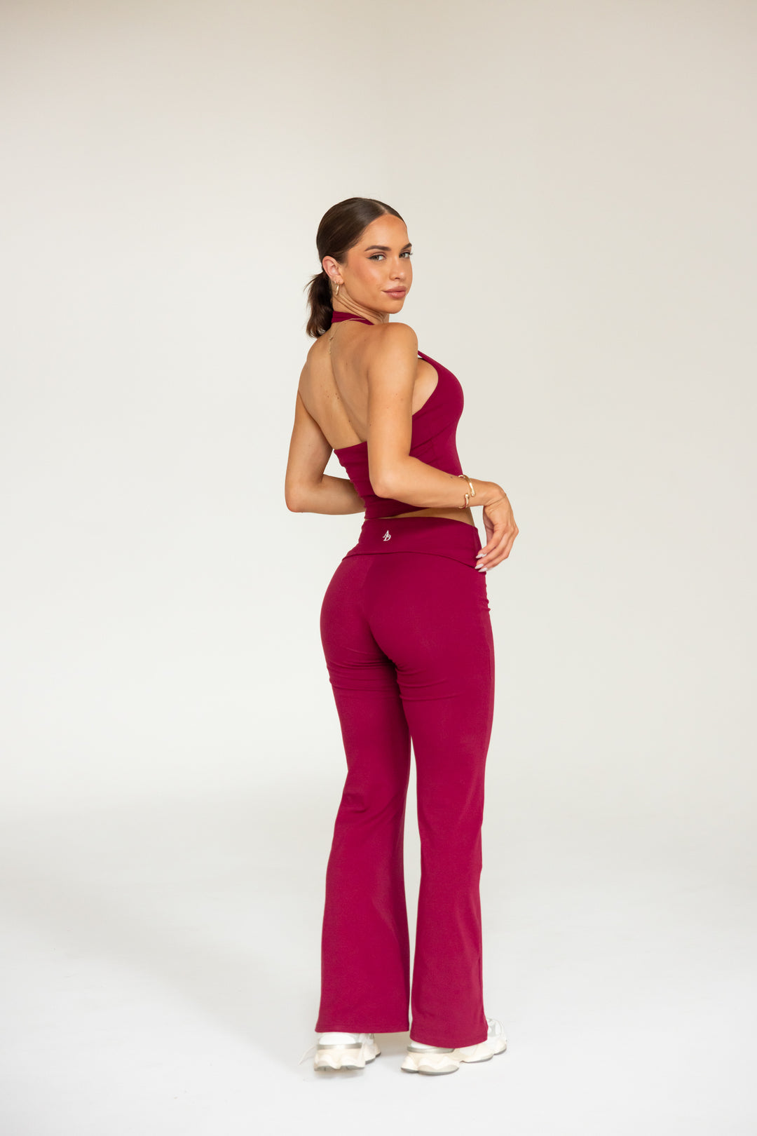 FOLD OVER FLARES - BURGUNDY